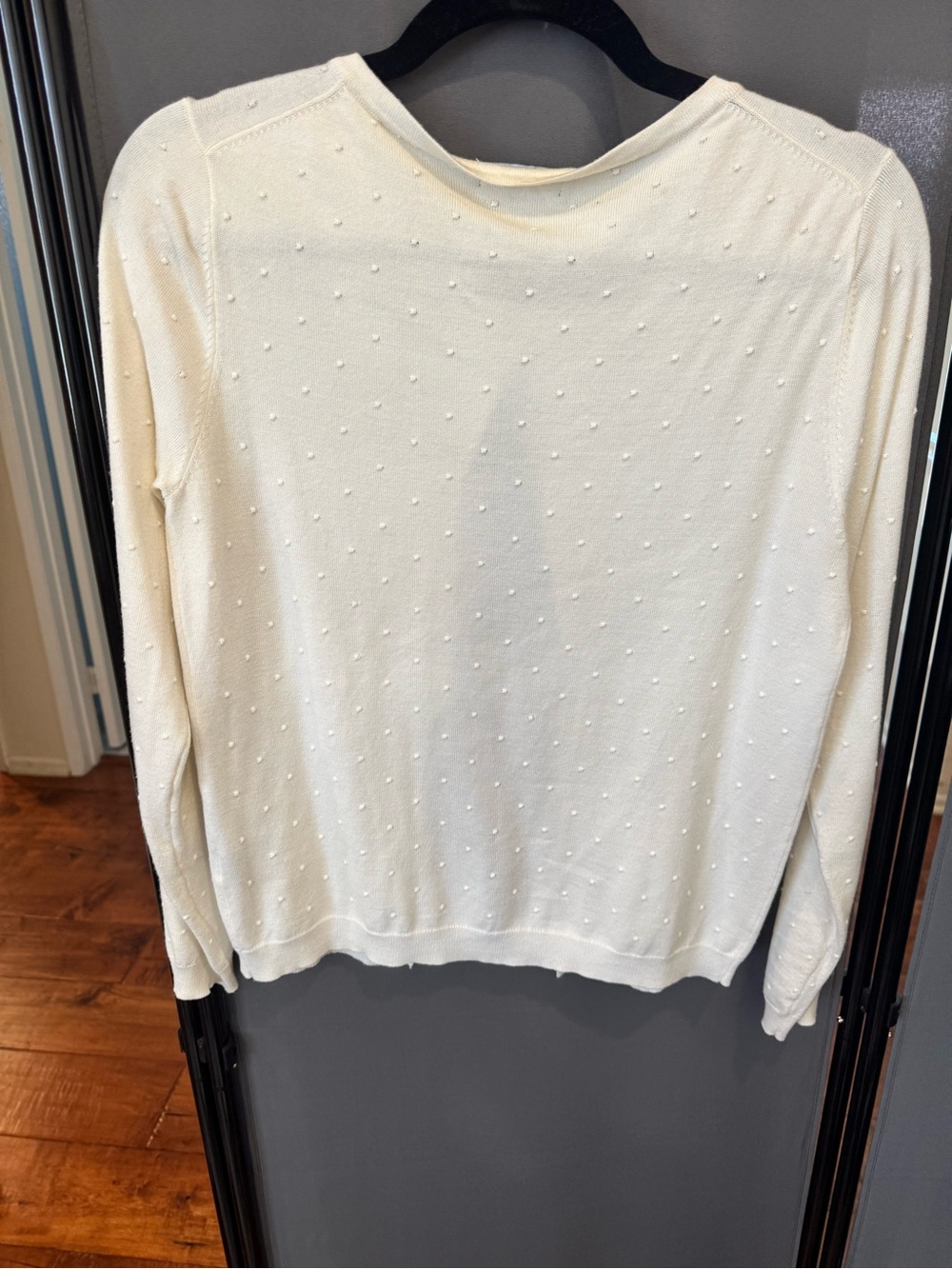 Premise Cream Pointelle Button Cardigan - Picture 4 of 4